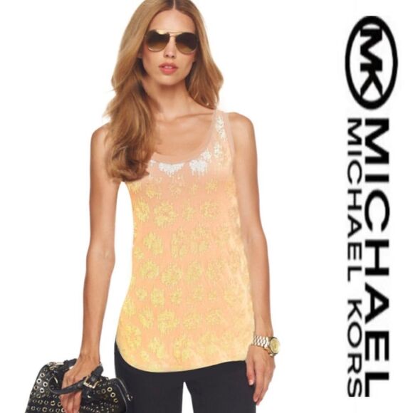 Michael Kors Gold Sequin Tank - Picture 1 of 7